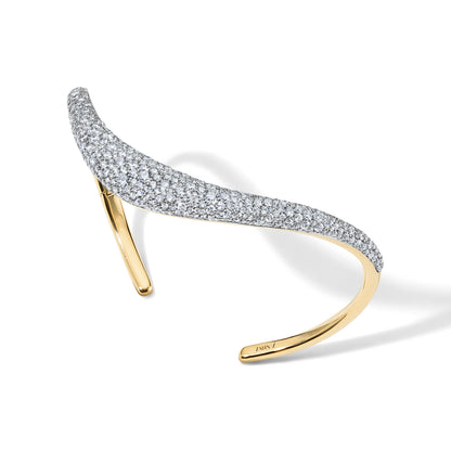 Petite ZAHA Snap Cuff Pavé White Diamonds