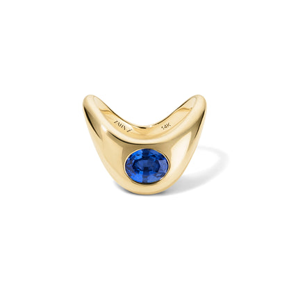 RTS-Medium Zaha 1.52CT Blue Oval Heated Sapphire-Sz6.5