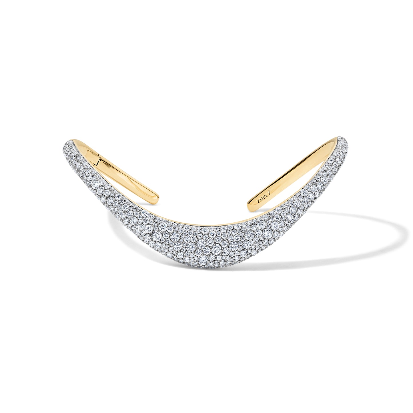 Petite ZAHA Snap Cuff Pavé White Diamonds