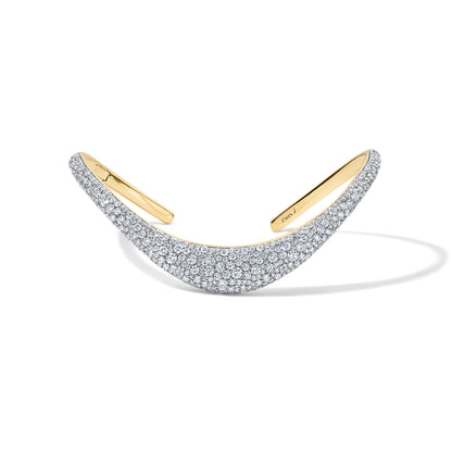 Petite ZAHA Snap Cuff Pavé White Diamonds