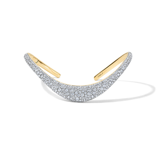 Petite ZAHA Snap Cuff Pavé White Diamonds
