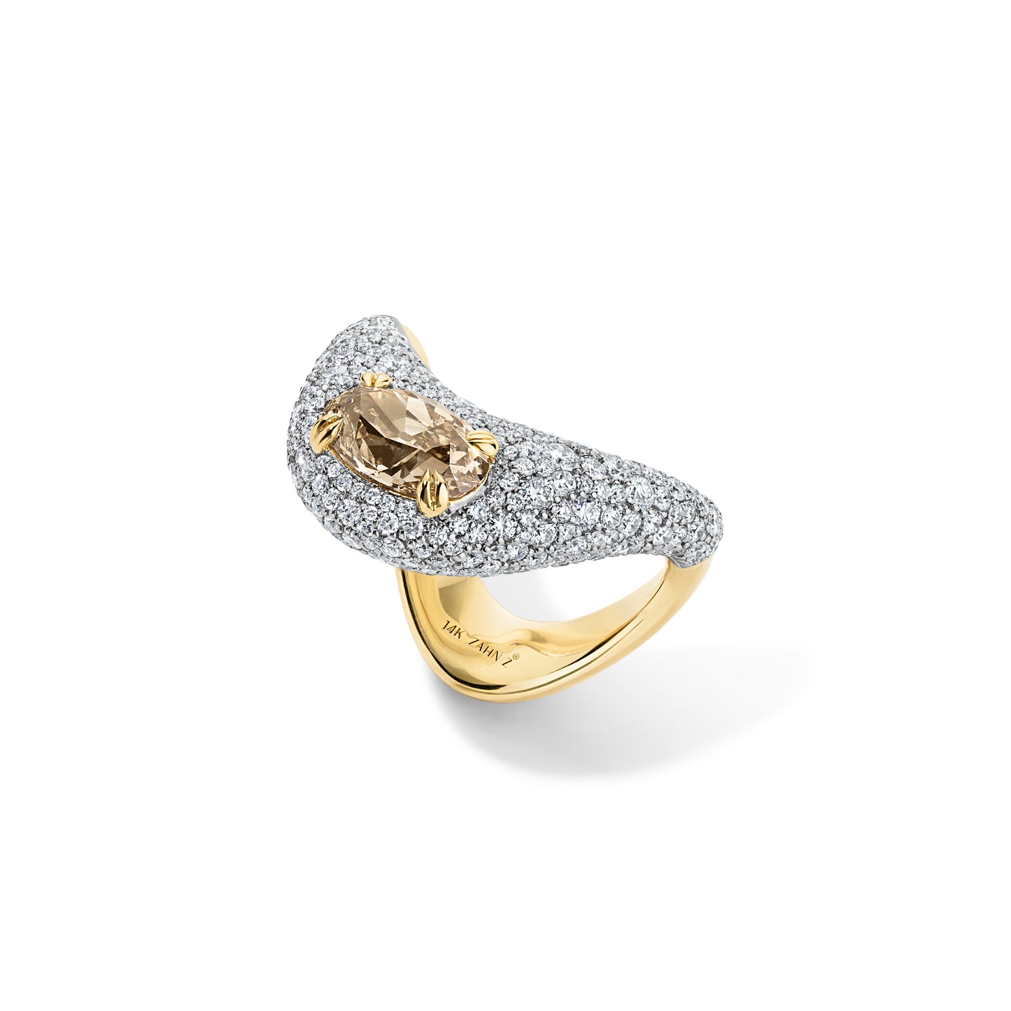 Queen Z- 1.72CT VS1 Brown Oval Diamond