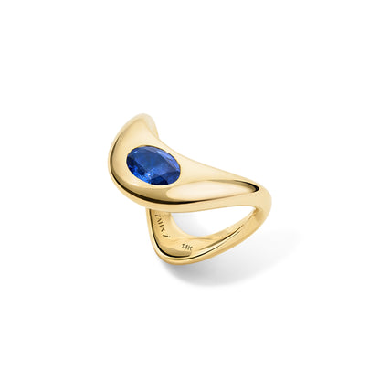 RTS-Medium Zaha 1.52CT Blue Oval Heated Sapphire-Sz6.5