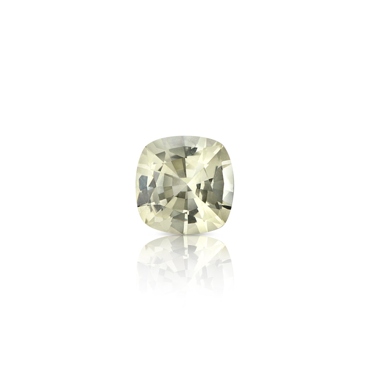 0.58 Carat Cushion Cut Light Yellow Sapphire
