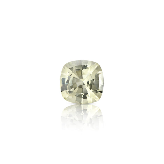 0.58 Carat Cushion Cut Light Yellow Sapphire