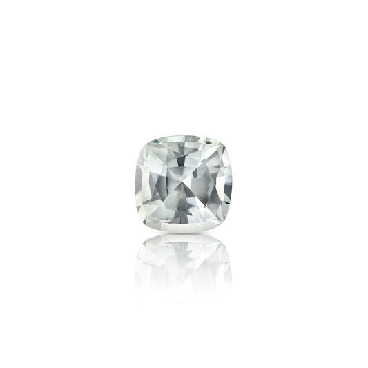 0.73 Carat Cushion Cut Light Green-Grey Sapphire