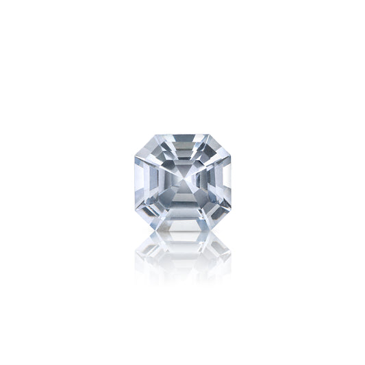 0.51 Carat Asscher Cut Light Silver-Grey Sapphire