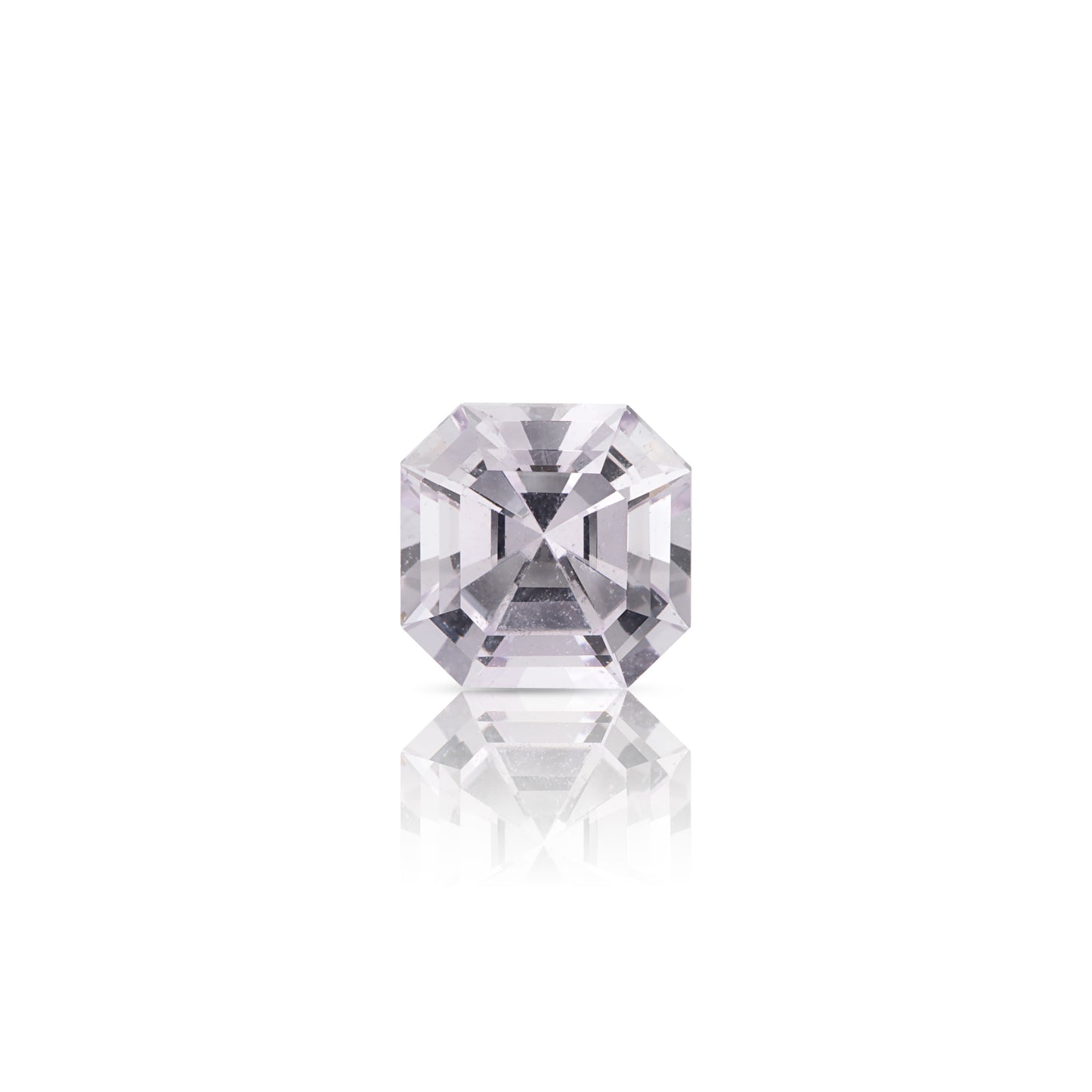 0.70 Carat Asscher Cut Pale Pink Sapphire