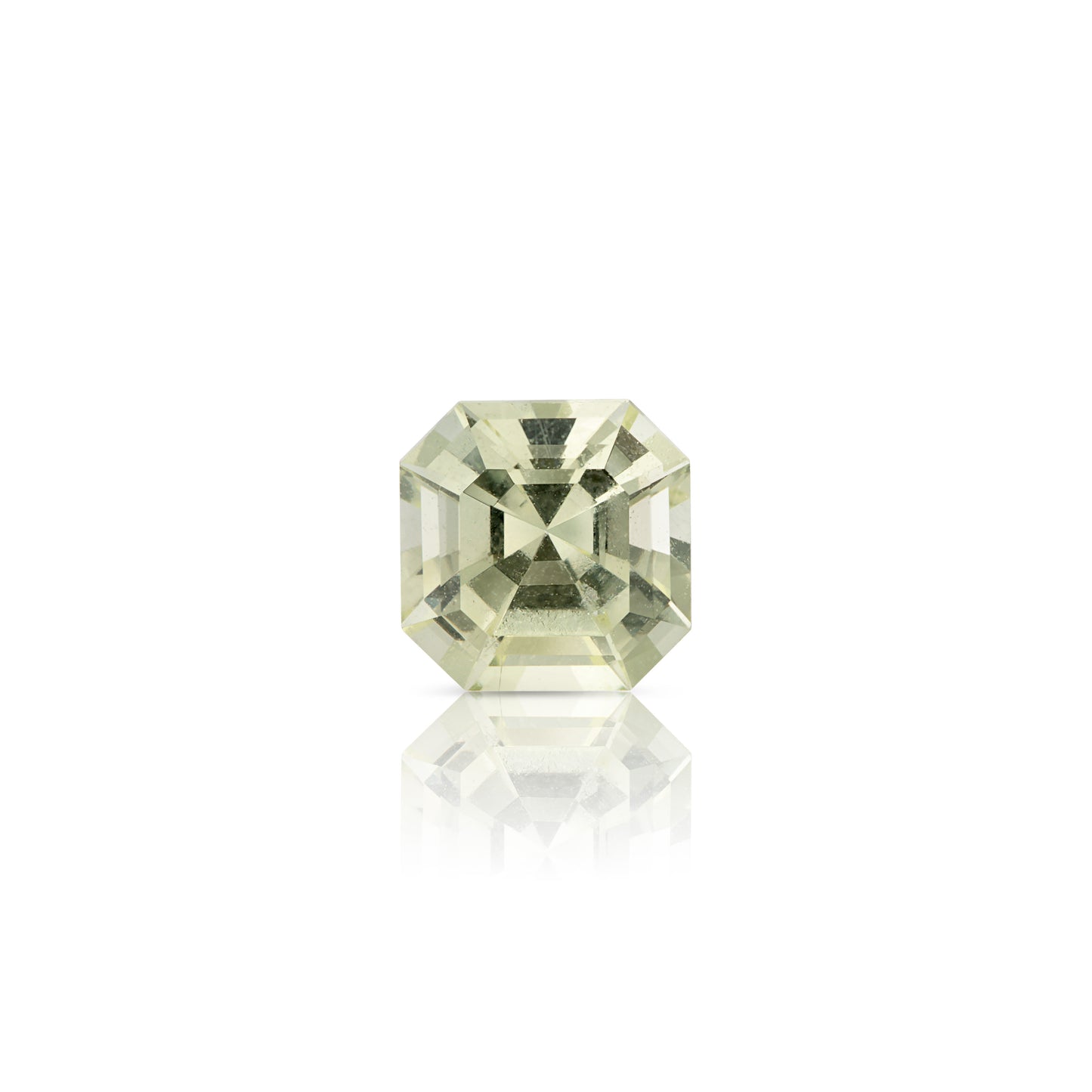 0.72 Carat Asscher Cut Pale Yellow Sapphire