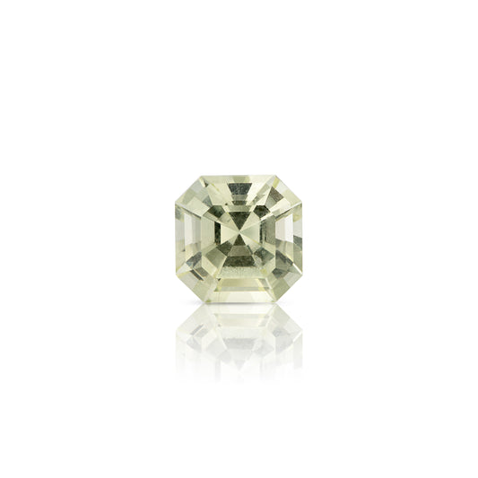 0.72 Carat Asscher Cut Pale Yellow Sapphire