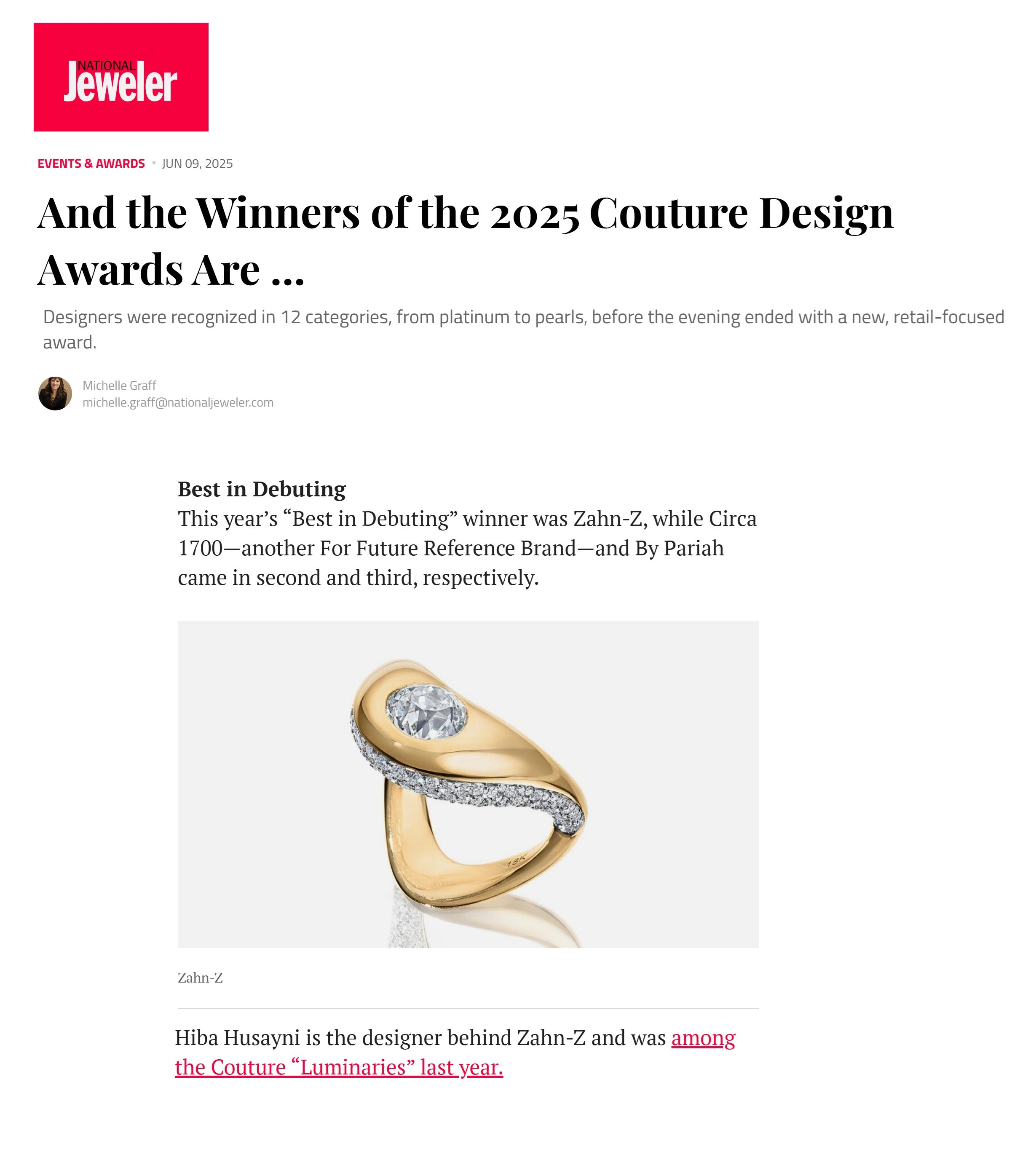 ZAHN-Z Press Feature