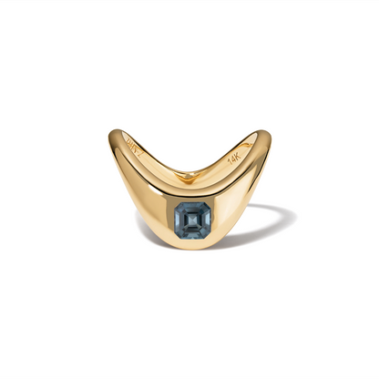 0.61 Carat Asscher Cut Blueish Grey Spinel