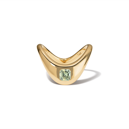 0.36 Carat Asscher Green Sapphire