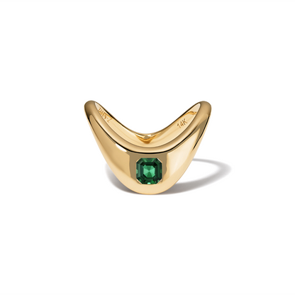 0.42 Carat Asscher Dark Green Tourmaline
