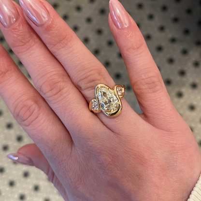 Layla Pear Cut Light Champagne Diamond