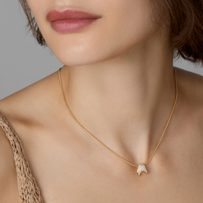ZAHA Pave Gold Slider - Chain Not Included