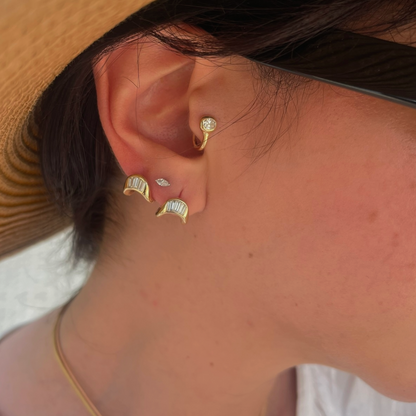 RTS Petite ZAHA Baguette Diamond Earrings