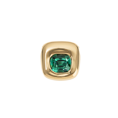 Beluga Slider Pendant Green Cushion Cut Tourmaline