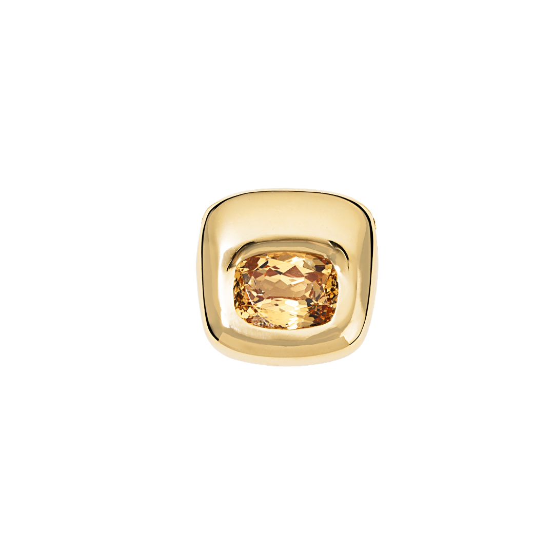Beluga Slider Pendant Elongated Cushion Cut Yellow Garnet