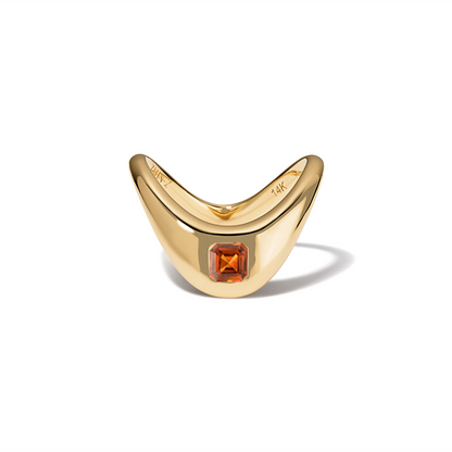 0.40 Carat Asscher Fire Orange Spessartite Garnet