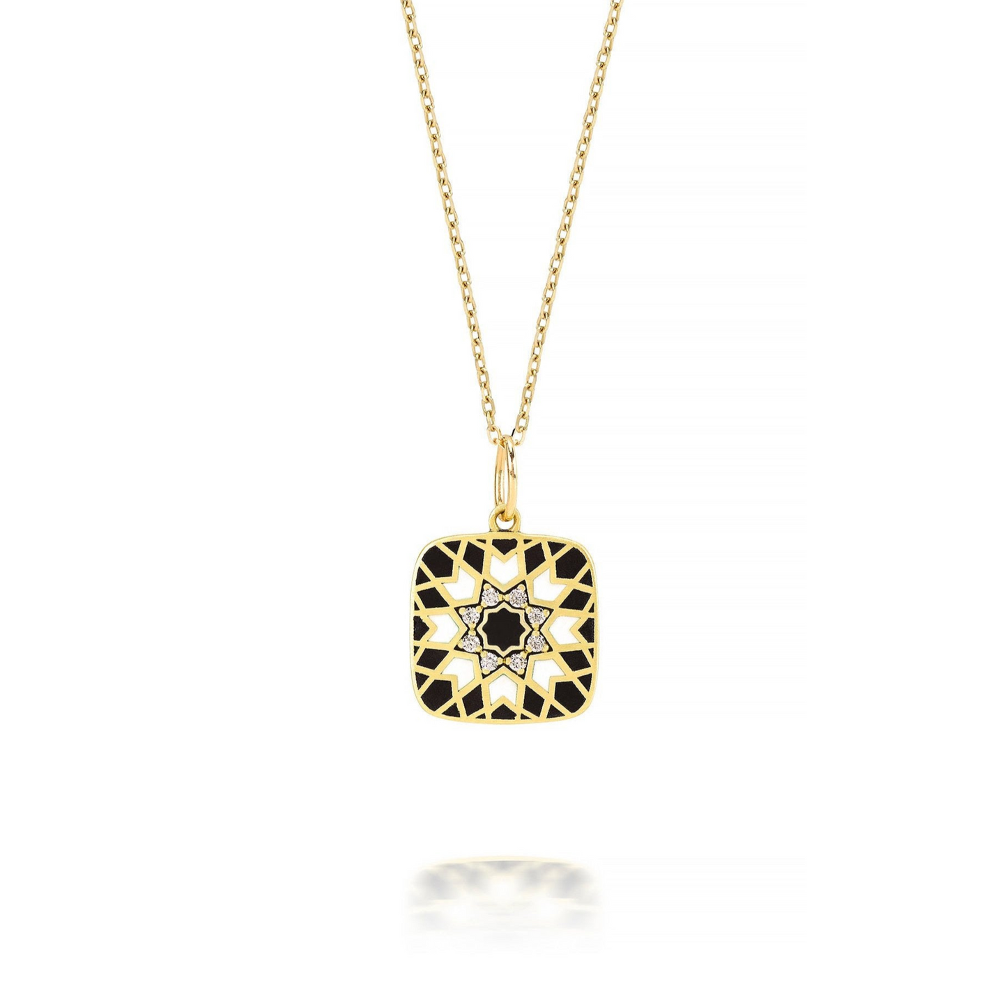 Mosaic Diamond Gold Necklace