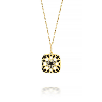 Mosaic Diamond Gold Necklace