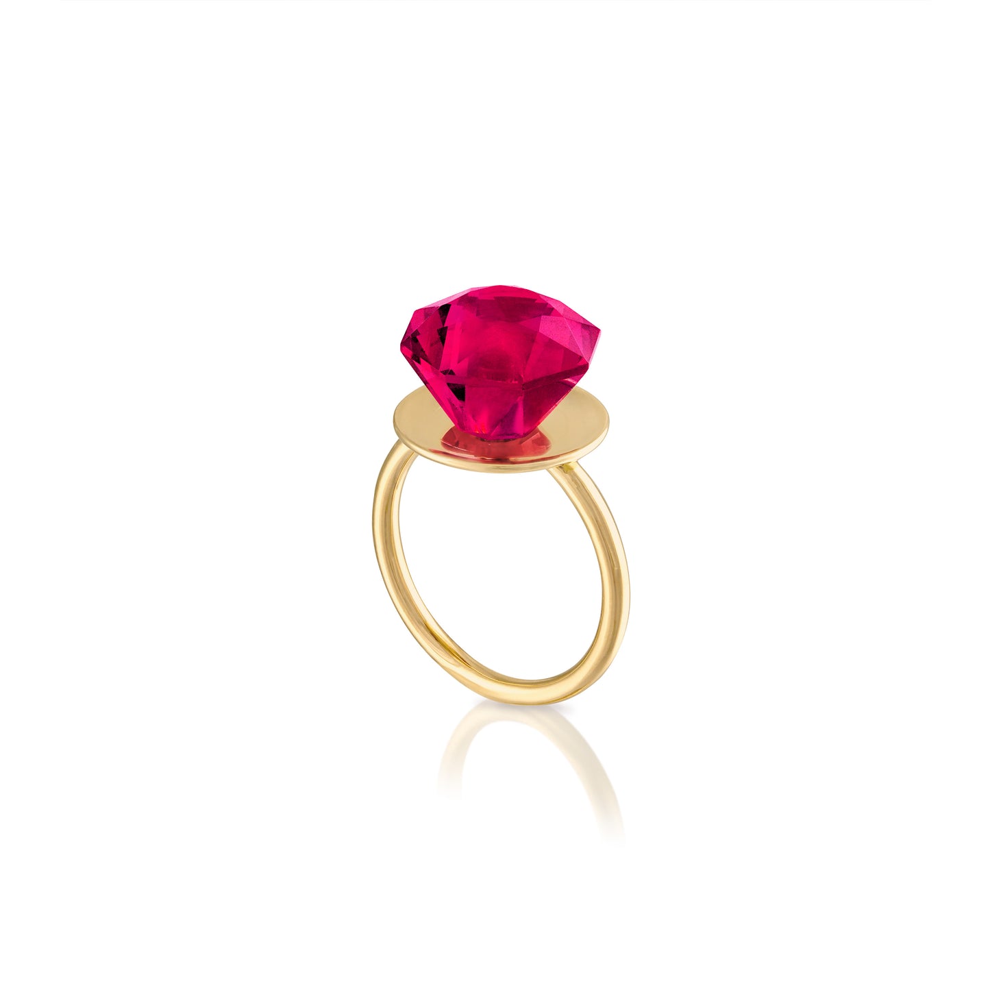 RTS -NON Swappable Vivid Bright Pink Gem Pop- SZ 6.5 - 14KY