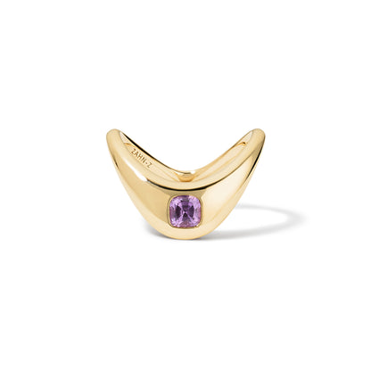 RTS - Petite Zaha Cushion Pink Sapphire - SZ 6.5 - 14KY