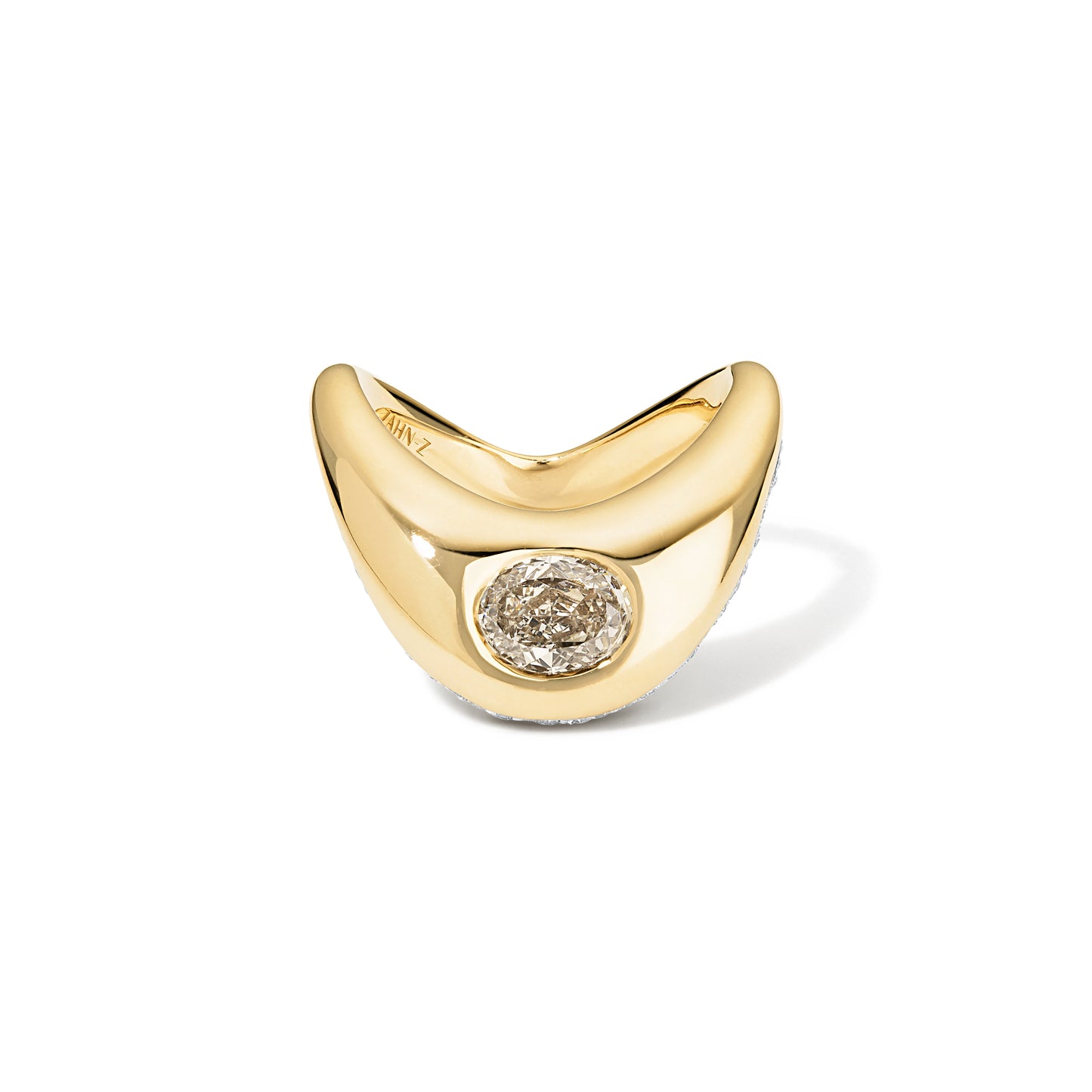ZAHA's Secret Light Champagne Oval Cut Diamonds