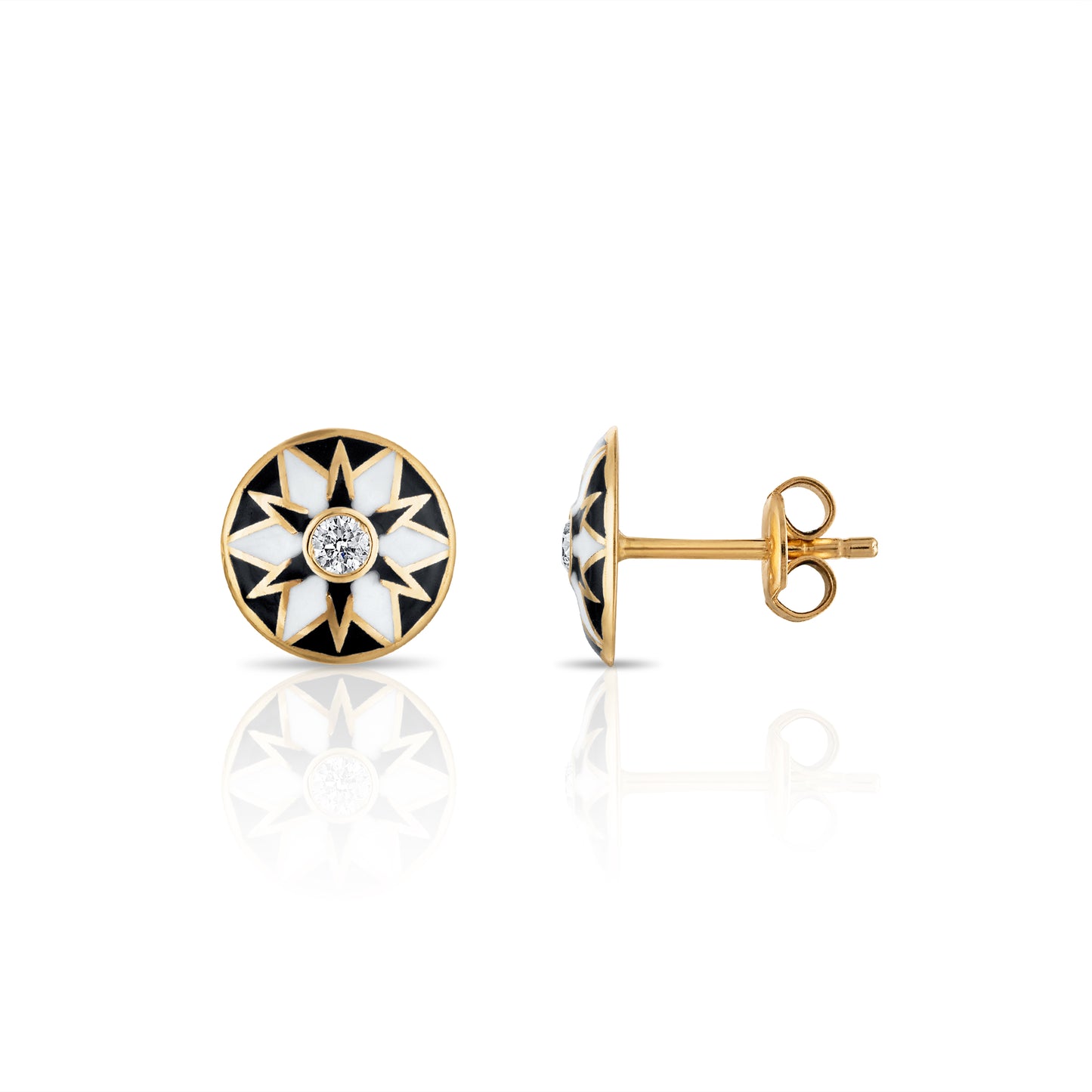 Sadaf Mosaic Diamond Round Stud