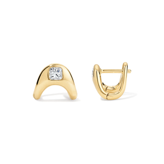 Petite ZAHA Cushion Cut Diamond Earrings