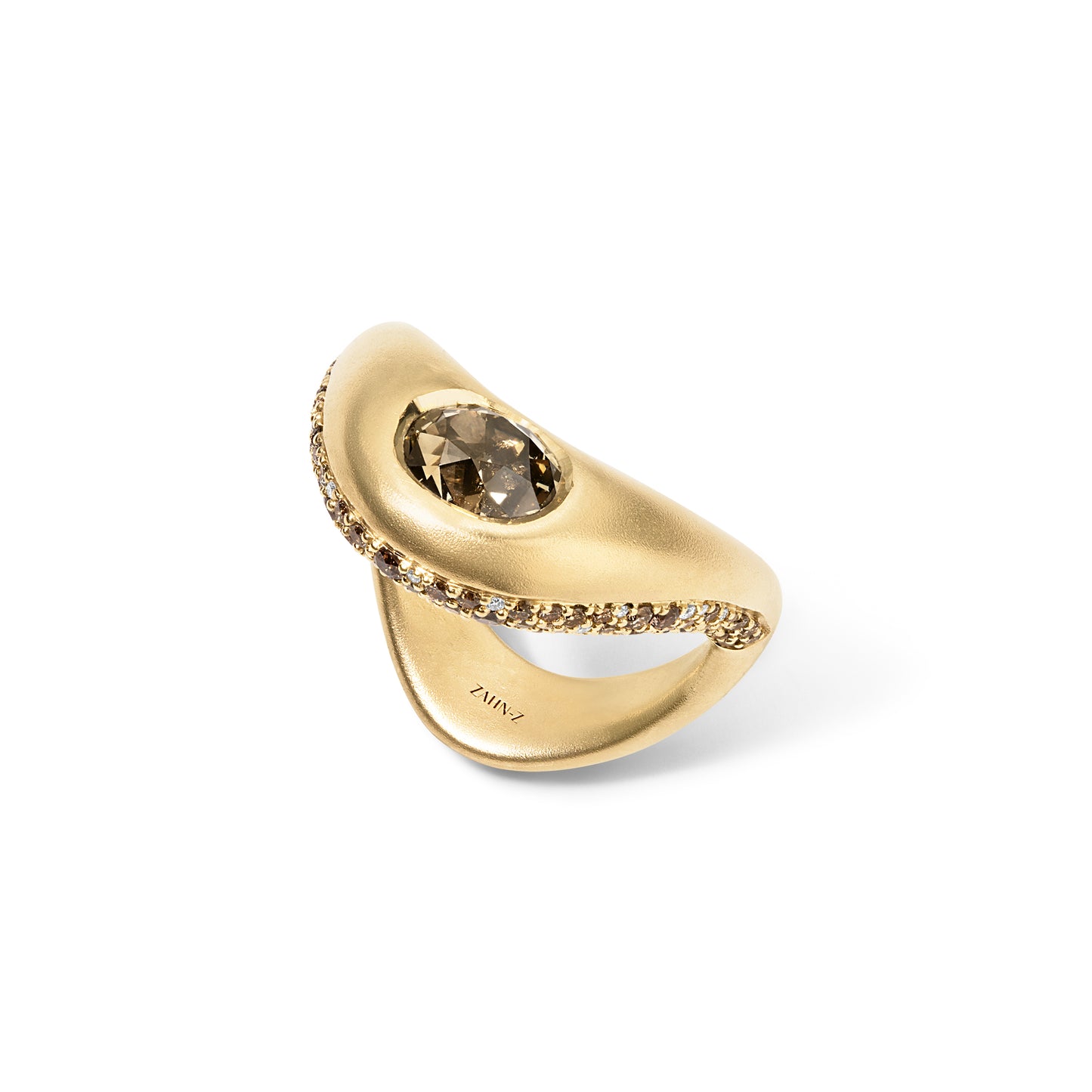 ZAHA'S Secrets Oval Cut Champagne Diamond