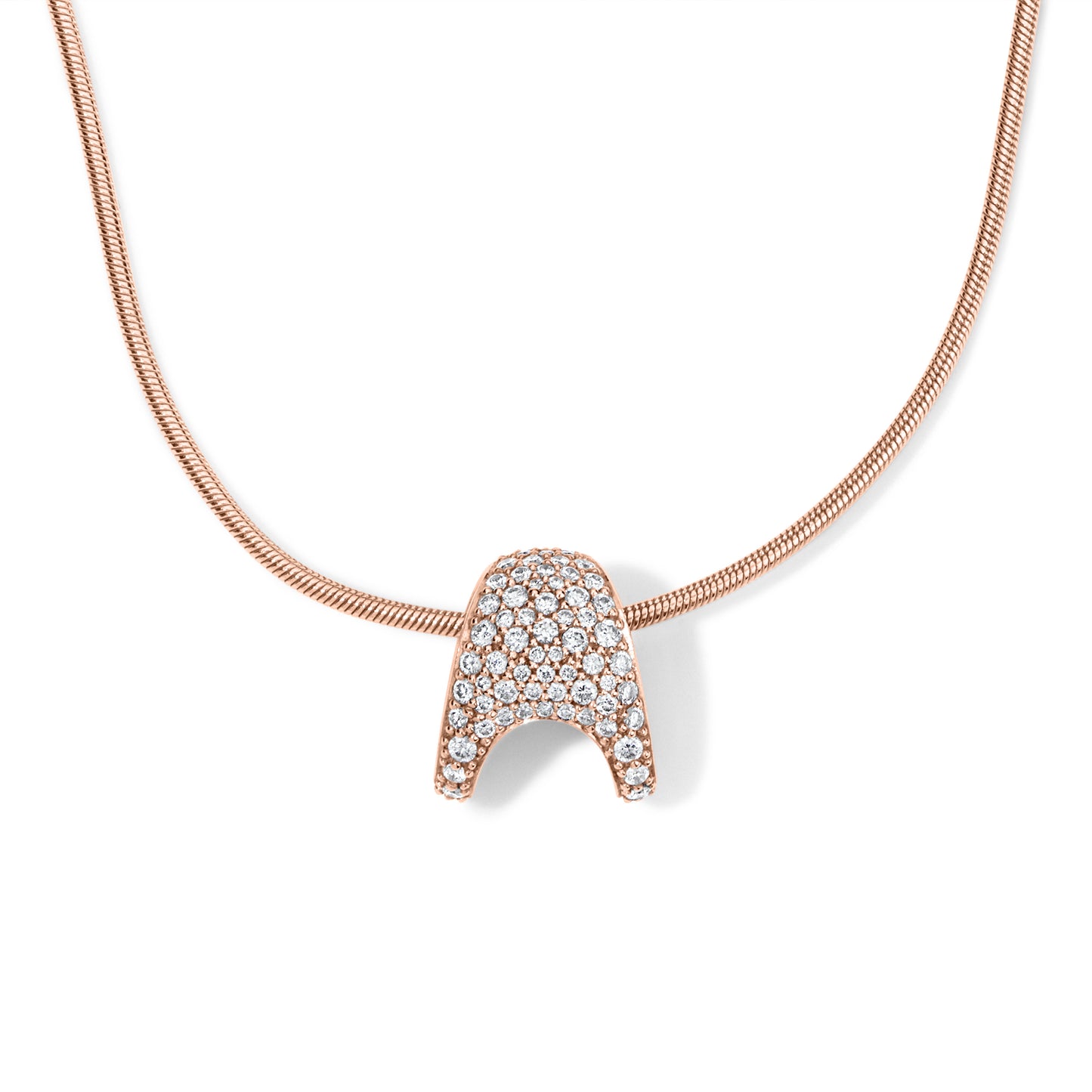 Petite ZAHA Pave Gold Slider & Chain
