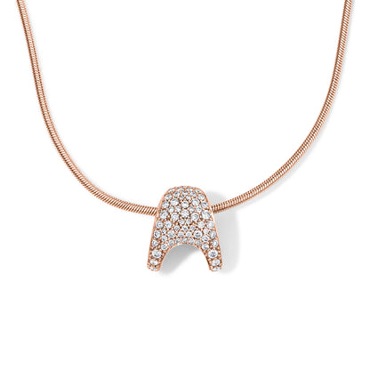 Petite ZAHA Pave Gold Slider & Chain