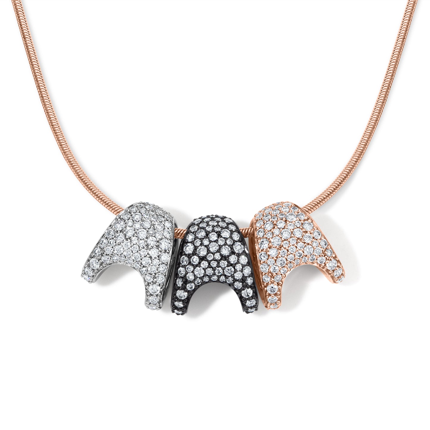 Petite ZAHA Pave Gold Slider & Chain