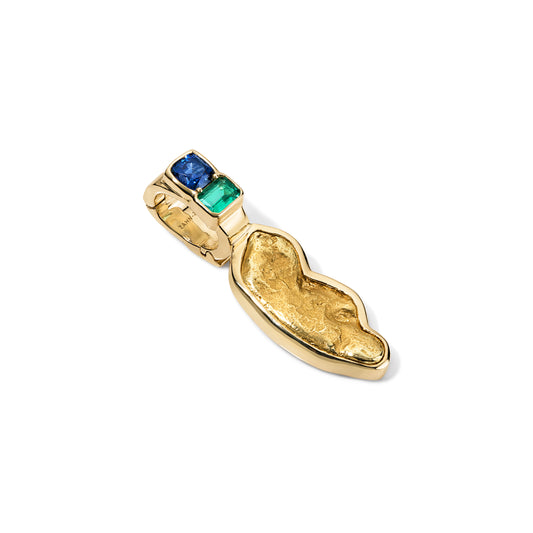 RTS-Honey Money Nugget - Emerald/Sapphire -22K/14K