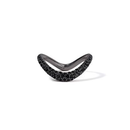 ZAHA's Pavé Black Diamonds & Blackened Platinum Shadow Band