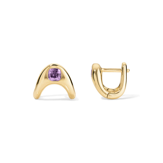 RTS Petite ZAHA Cushion Cut Pink Sapphire Earrings