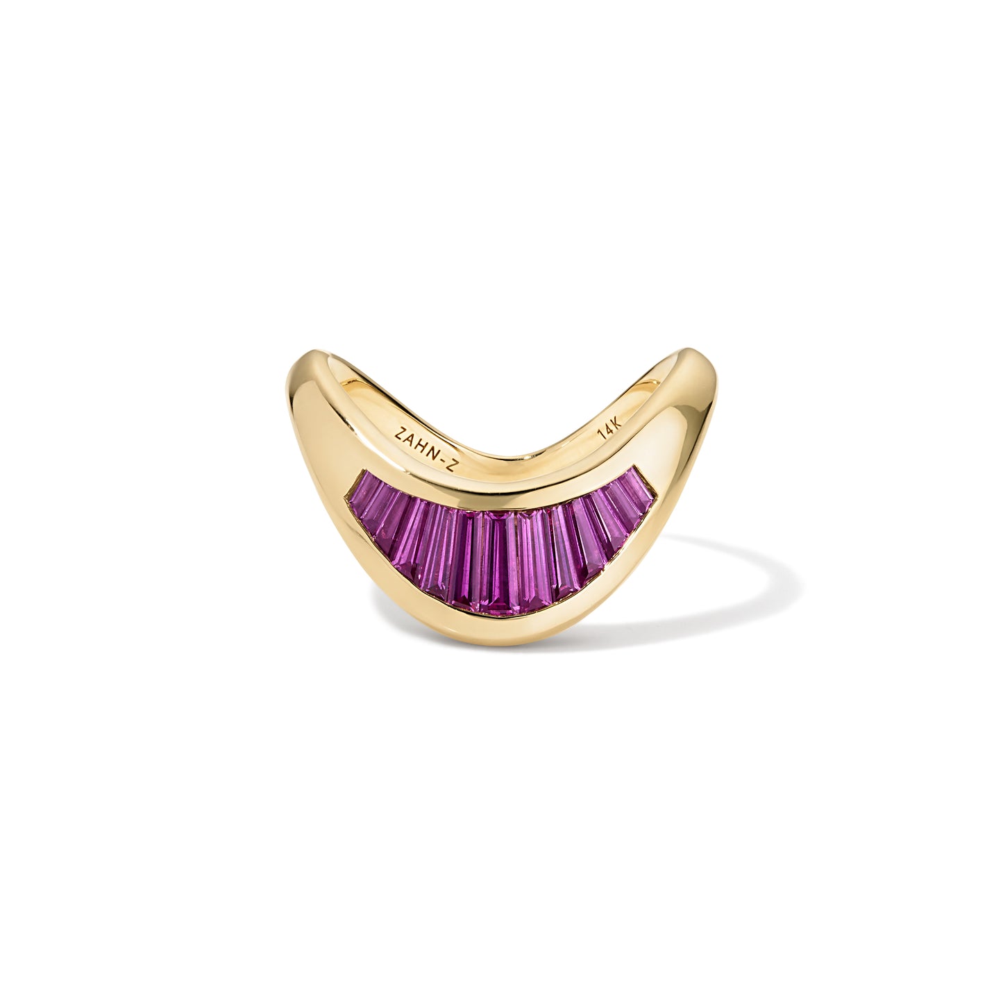 RTS ZAHA Baguette Pink Sapphire Sz6.5-14KY