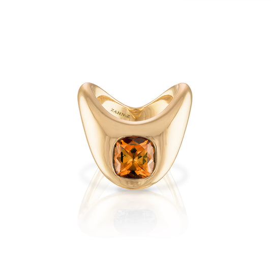 RTS Big ZAHA 1.5ct Cushion Orange Zircon