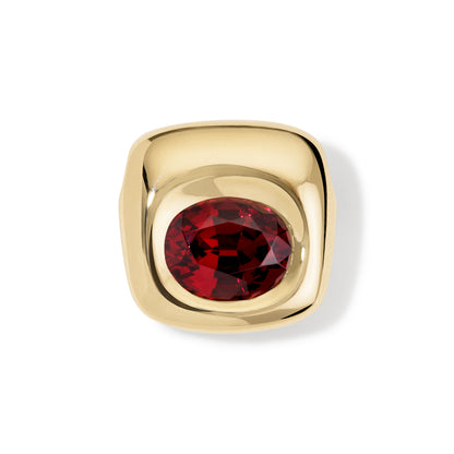 Beluga Slider Pendant Oval Cut Rhodolite Garnet