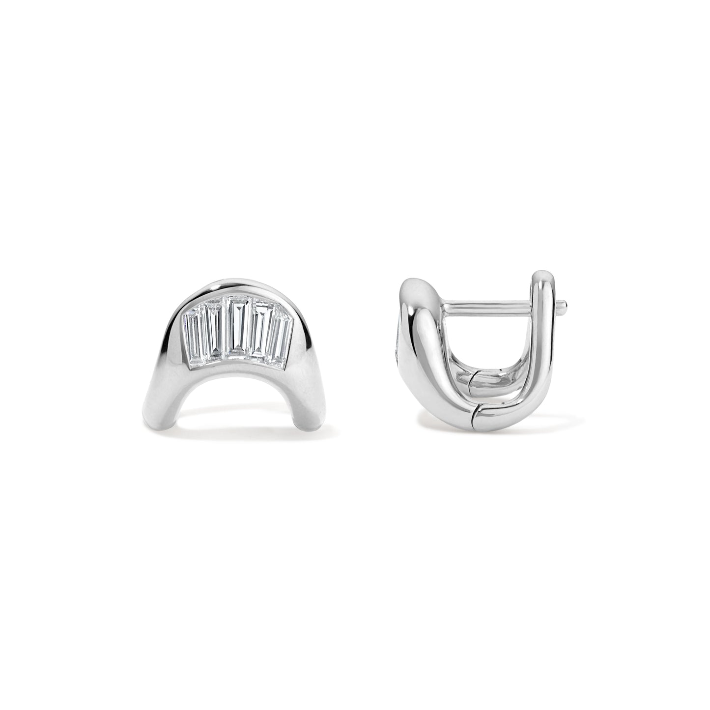 Petite ZAHA Baguette Diamond Earrings