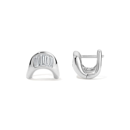 Petite ZAHA Baguette Diamond Earrings