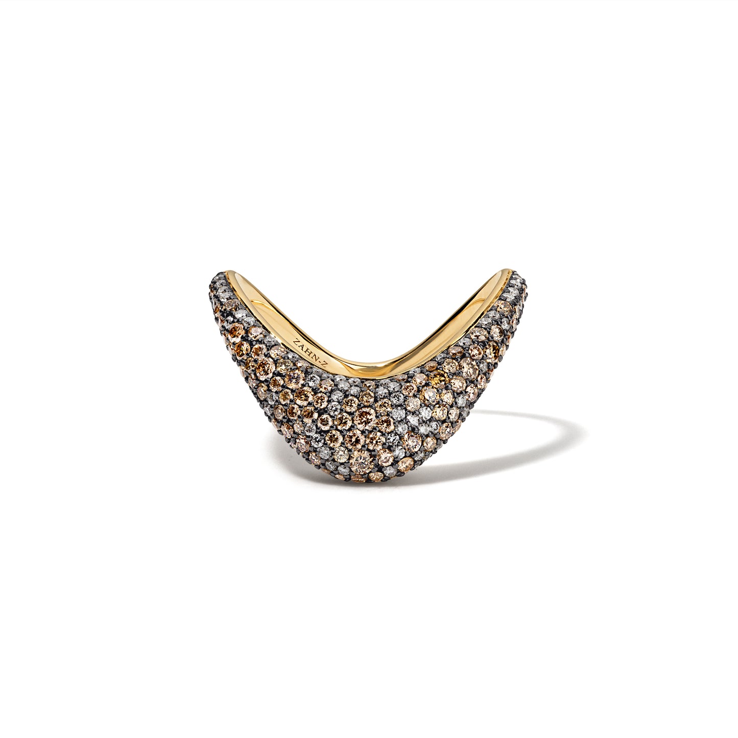 Petite ZAHA Mix Champagne Pavé & Black Rhodium