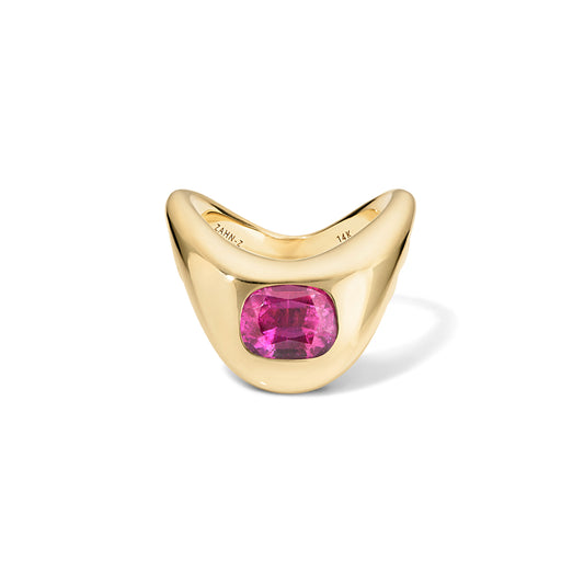 Big ZAHA Elongated Cushion Cut Vivid Pink Tourmaline