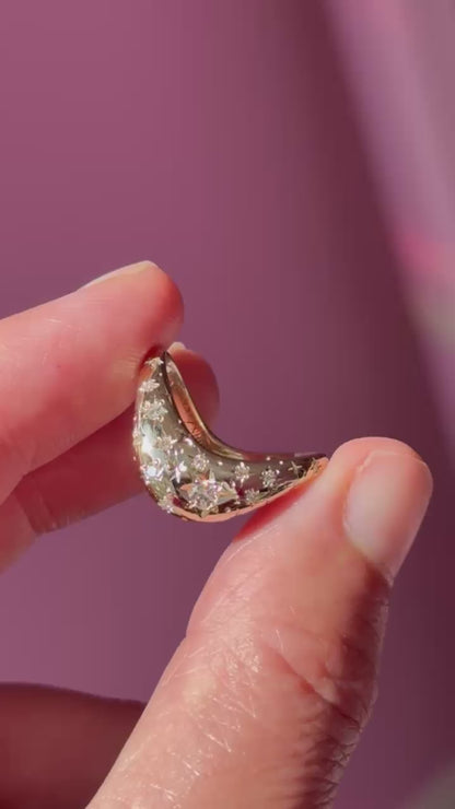 ZAHA Celeste Engraved Diamond Ring