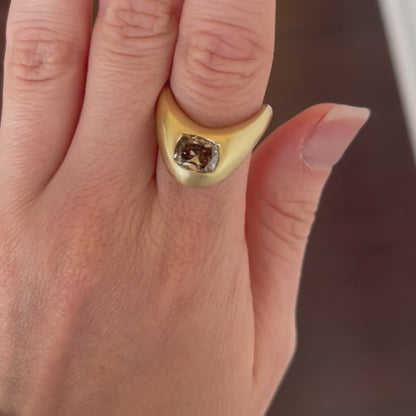 Sadaf's Secrets Old Mine Cut Brown Diamond