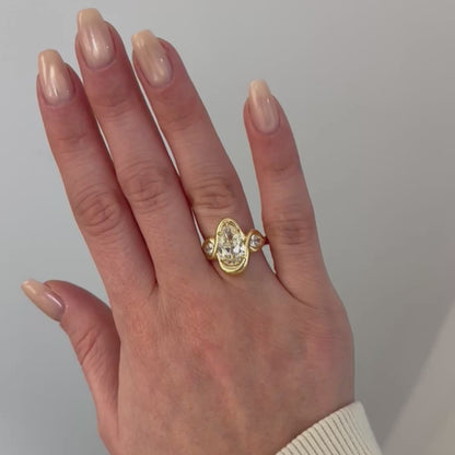 Layla Pear Cut Light Champagne Diamond