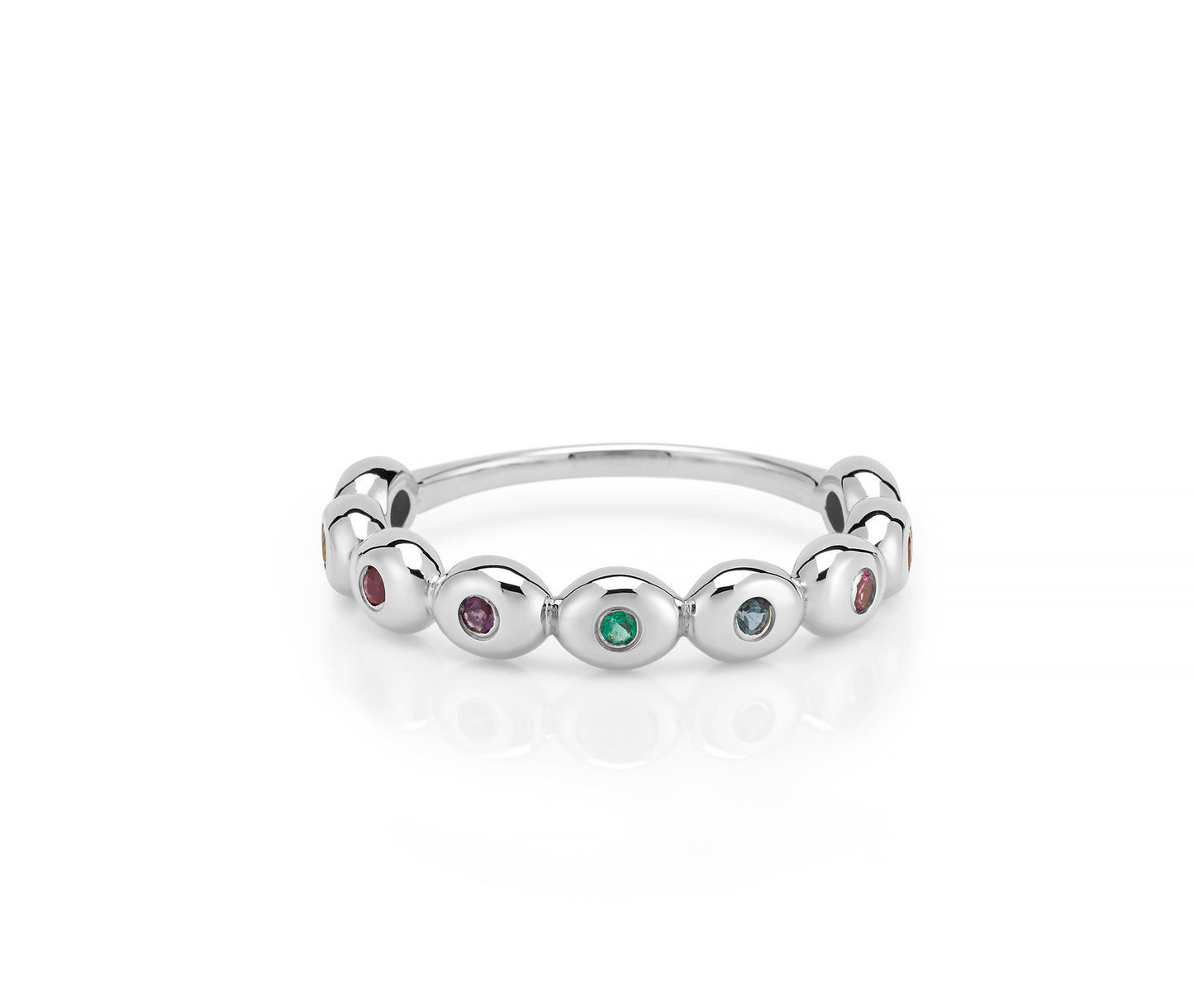 Rainbow Flava - Multicolored Gemstone Beaded Ring