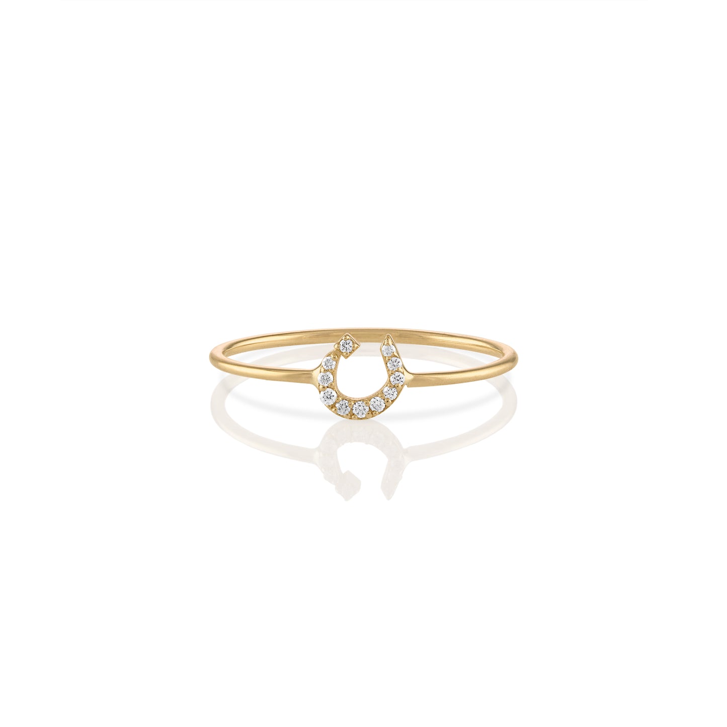 Mini Arabic Initial Diamond Ring